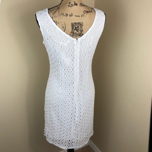 Cato White Sleeveless Eyelet Wedding Dress NWT 10 - Picture 4 of 5